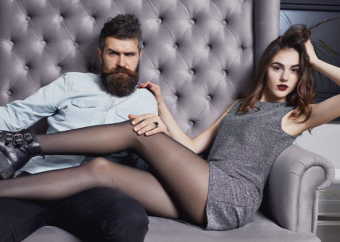 Elegant European sugar dating couple